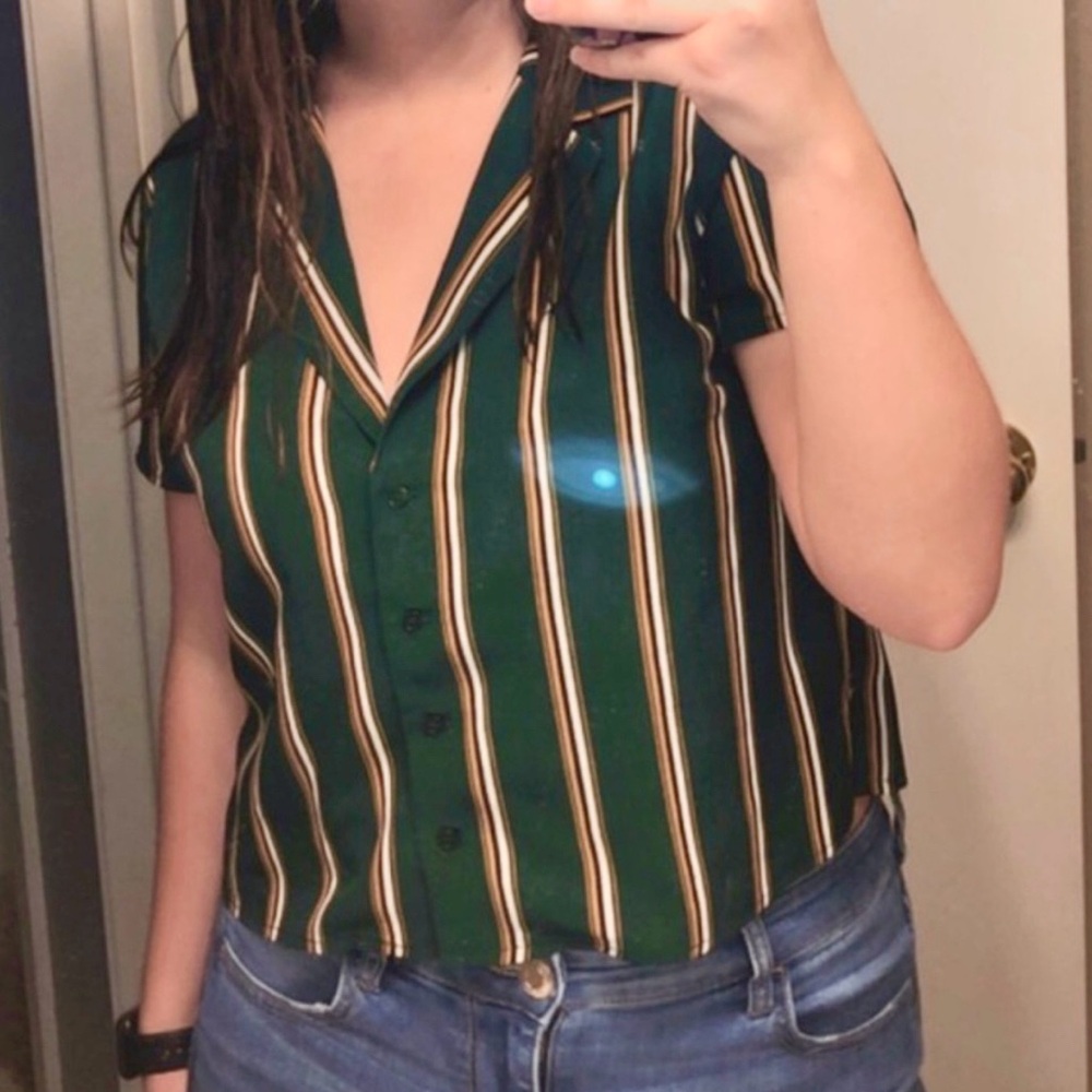 Forever 21 Striped Crop Top
